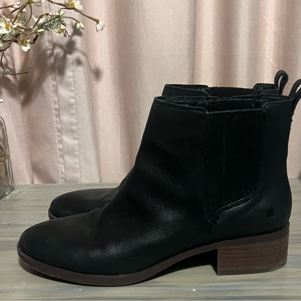 Lucky Brand Black Leather Ankle Boots